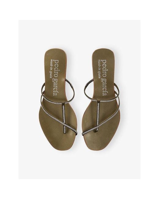 Pedro Garcia Brown Estee Leather Sandals