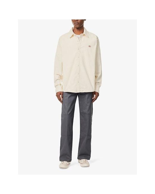 Dickies Natural Chase City Long-sleeved Cotton-blend Shirt for men
