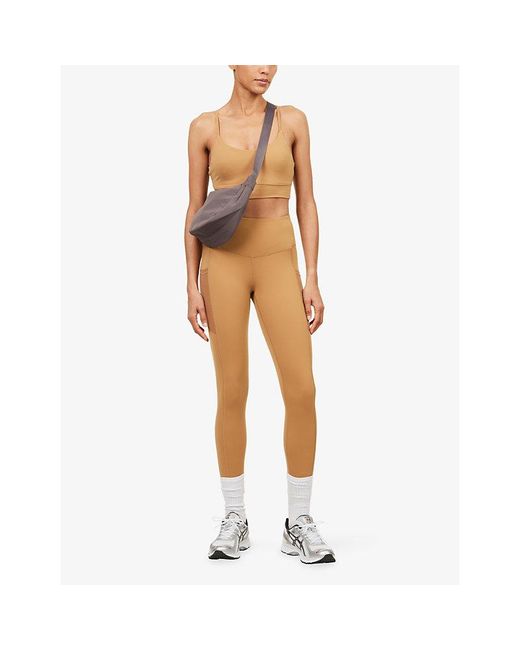 Now You Live Brown Leamington Scoop-Neck Sports Bra