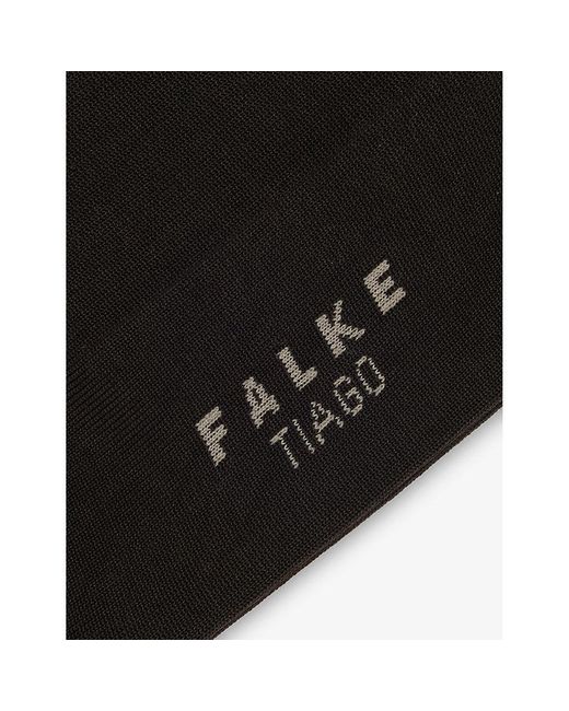 Falke Black Tiago Stretch Cotton-Blend Socks for men