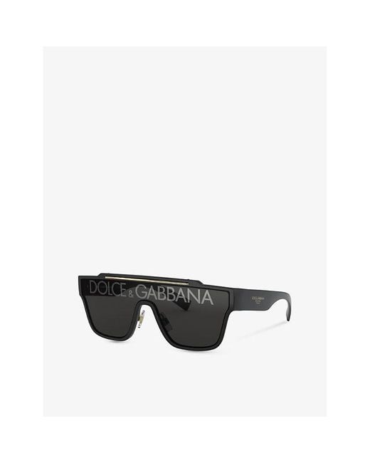 Dolce & Gabbana Black Dg6125 Square-frame Nylon Sunglasses