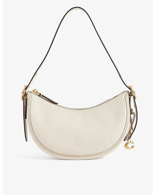 COACH Luna Leather Shoulder Bag in Chalk (White) Lyst