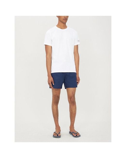 Polo Ralph Lauren Blue Traveller Logo-Embroidered Swim Shorts for men