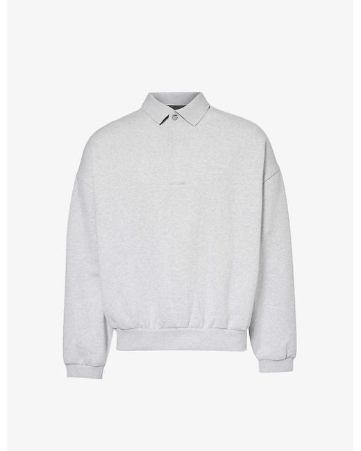 Fear Of God White Essentials Oversized Cotton-blend Polo Shirt for men
