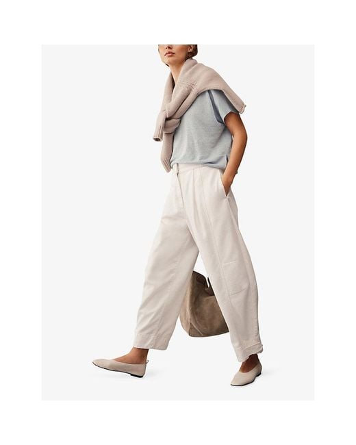 The White Company White Rich Relaxed Linen-Knit T-Shirt