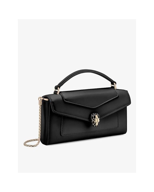 BVLGARI Black Serpenti Forever Leather Cross-Body Bag