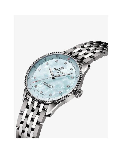 Breitling Blue Unisex A77320171c1a1 Navitimer 32 Stainless-steel Quartz Watch