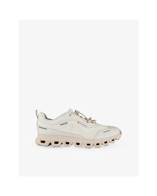 On Shoes White Cloud 6 Geo Waterproof Woven Trainers