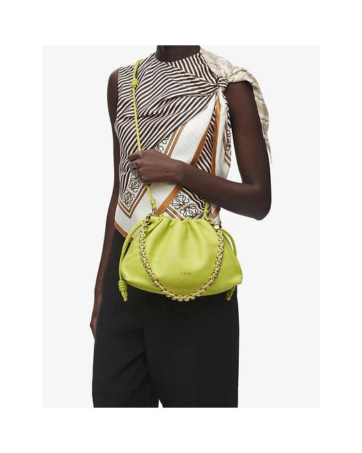 Loewe Yellow X Paula's Ibiza Flamenco Leather Cross-body Bag