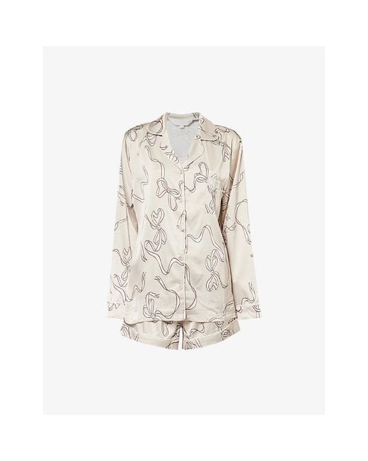 THE NAP CO Natural Graphic-Print Long-Sleeve Jersey Pyjama Set