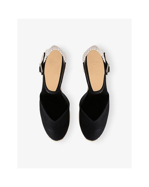 Castaner Black Chiara Lace-Up Cotton-Canvas Espadrilles