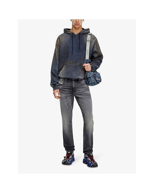 DIESEL Gray 2019 D-Strukt 09J52 Slim-Fit Slim-Leg Stretch-Cotton Jeans for men