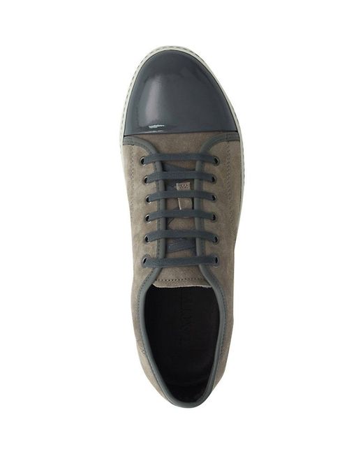 Lanvin Brown Low-Top Basket Trainers for men