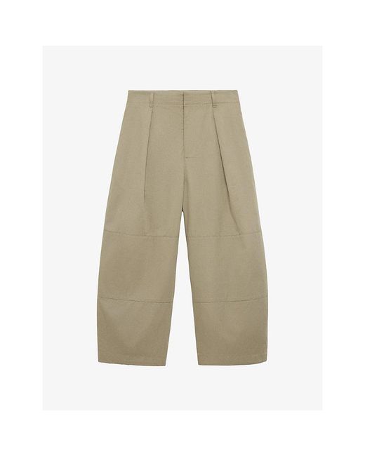 Loewe Natural Balloon-Leg Cropped Cotton Trousers