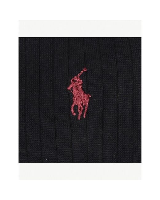 Polo Ralph Lauren Black Egyptian Cotton-Blend Socks for men