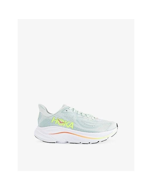 Deckers Hoka Blue Clifton 10 Mesh Trainers