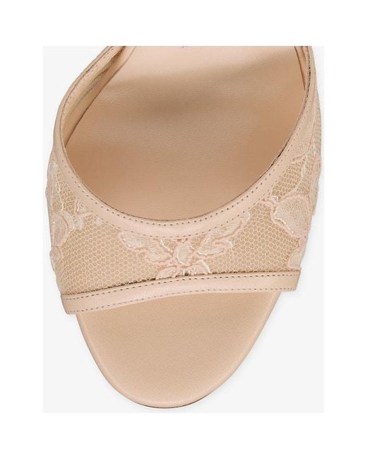 Christian Louboutin Pink Miss Z 100 Lace Slingbacks