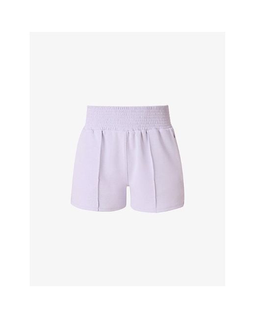 Sweaty Betty Purple Sand Wash Cloudweight Stretch-Jersey Shorts
