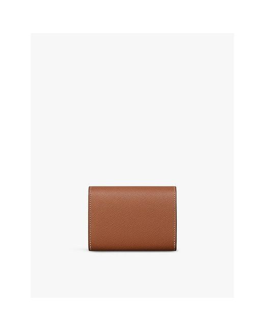 Cartier Brown C De Mini Leather Wallet