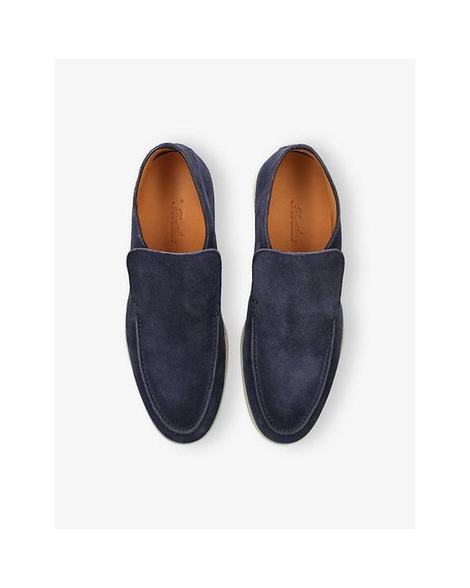 Aurélien Blue City Suede Loafers for men