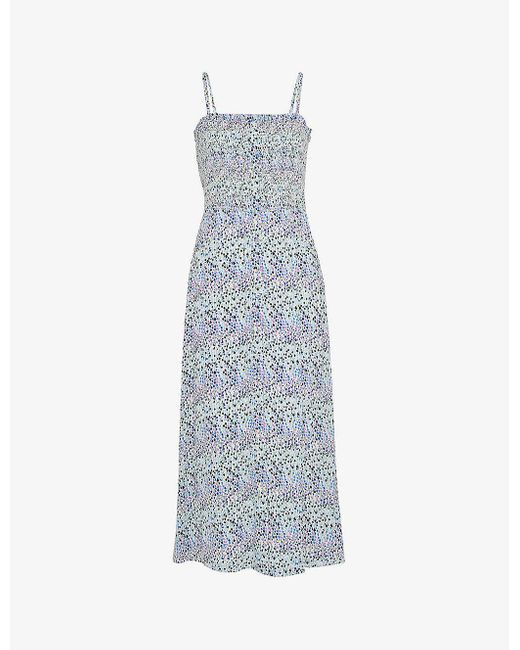 Whistles Gracia Floralprint Woven Midi Dress in White Lyst