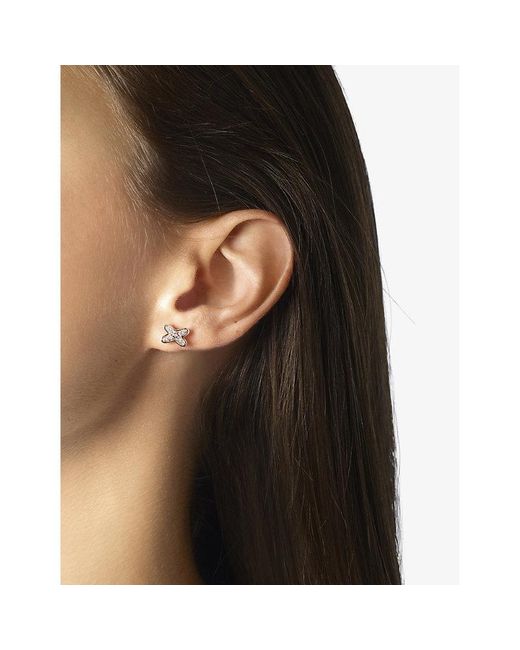 Chaumet White Jeux De Liens 18Ct Rose- And 0.129Ct Brilliant-Cut Diamond Earrings