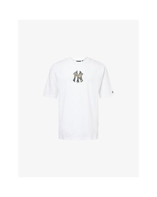 KTZ White New York Yankees Mlb Infill Oversized Cotton T-Shirt for men