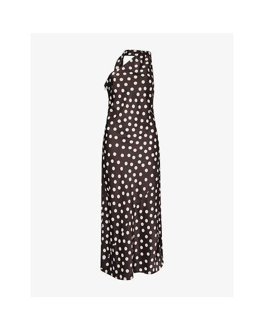 Pretty Lavish Black Sheree One-Shoulder Woven Maxi Dress