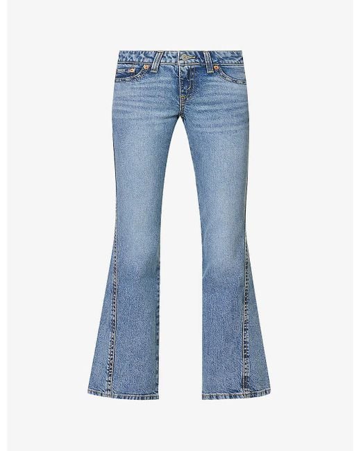 Levi's Blue Noughties Bootcut Flared Low-rise Stretch-cotton Blend Denim Jeans