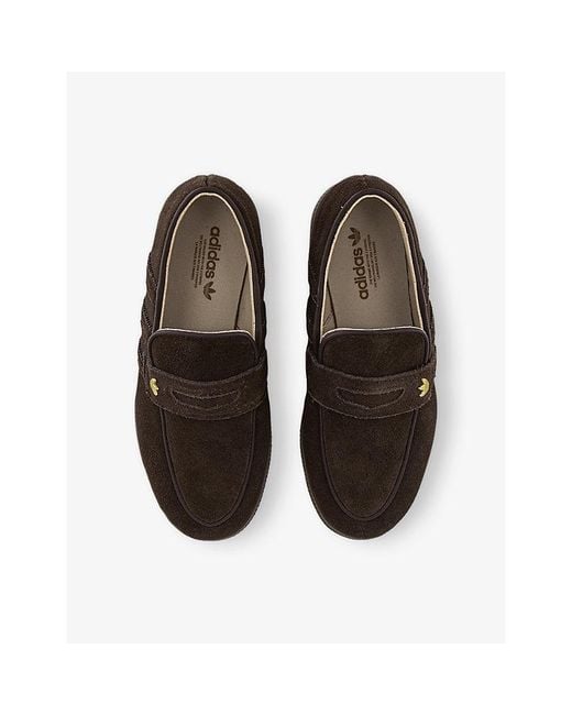 Adidas Black Handball Spezial Suede Loafers