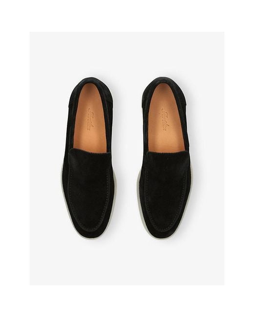 Aurélien Black Yacht Suede Loafers for men