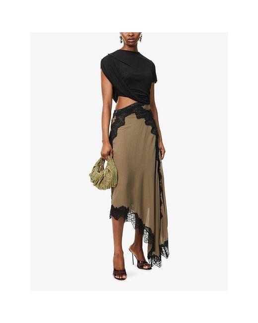 Christopher Esber Verve Twisted Asymmetric Woven Midi Dress | Lyst UK
