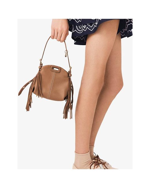 Maje Multicolor Miss M Micro Leather Bag