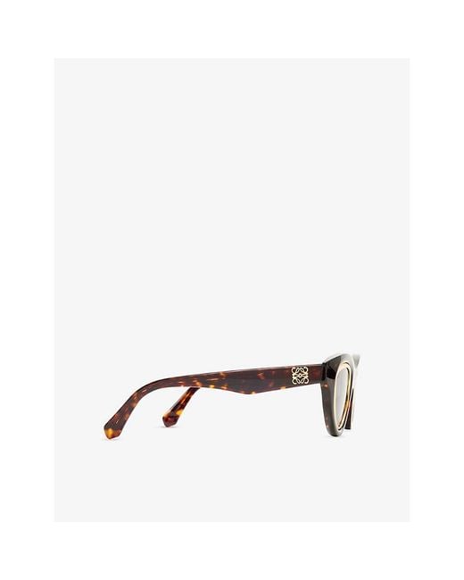 Loewe Metallic Cat Eye Mini Anagram Acetate Sunglasses