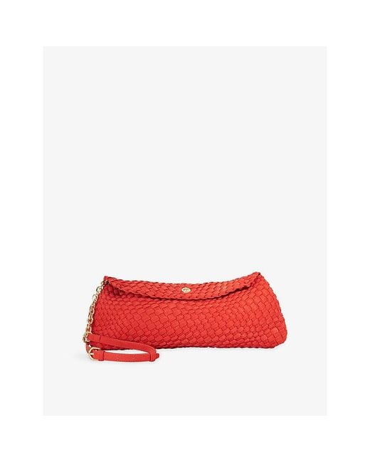 Dune Red Encourage Woven Clutch