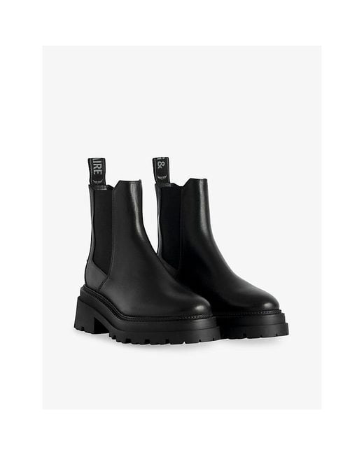 Zadig & Voltaire Black Ride Leather Chelsea Boots