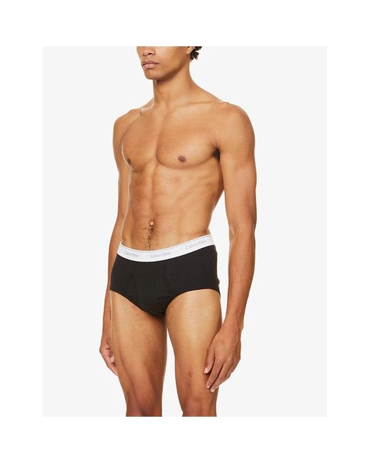 Calvin Klein Pack Of Three Classic Classic-fit Cotton Briefs in Black for  Men | Lyst