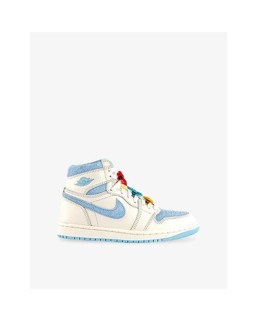 Nike Blue Air 1 Retro Leather Trainers