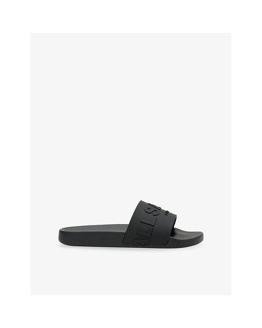 AllSaints Black Biggy Rubber Slides