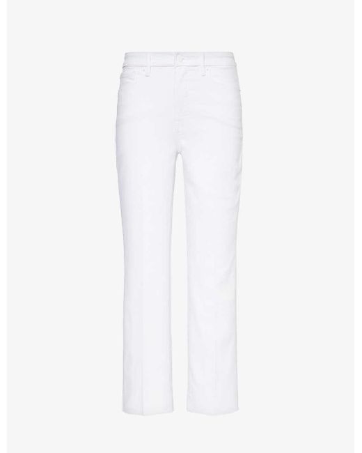 GOOD AMERICAN White Good Legs Straight-leg Mid-rise Stretch Jeans