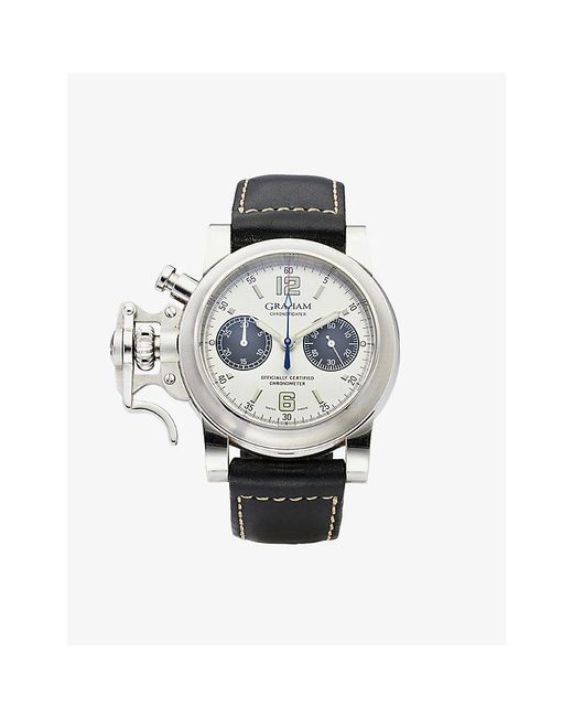 Reselfridges Watches Multicolor Pre-Loved Graham Chronofighter Stainless-Steel Automatic Watch for men