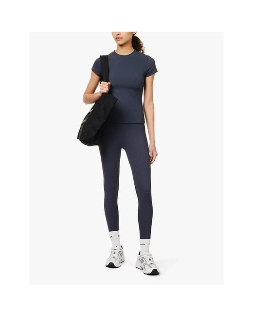 ADANOLA Blue Ultimate High-Rise Regular Stretch-Jersey Leggings