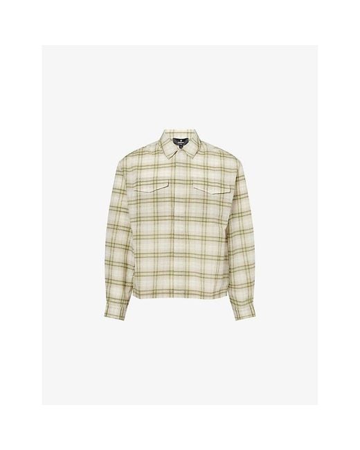 Represent Natural Sheer Flannel Check-Print Woven Shirt for men
