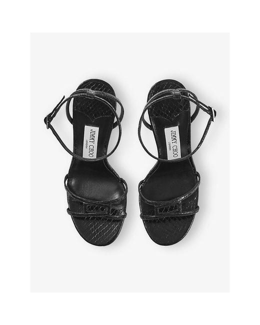 Jimmy Choo White Leo 100 Leather Heeled Sandals