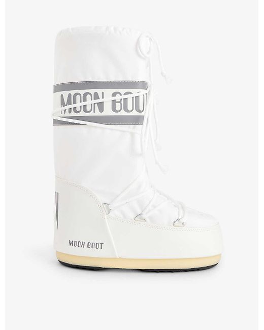 Moon Boot White Icon Logo-print Shell Boots