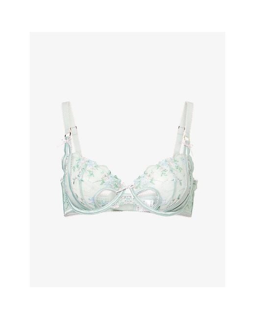 Lounge Underwear Blue Mira Balcony Lace Bra