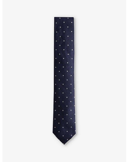 Ted Baker Blue Aloysis Spot-print Silk Tie for men