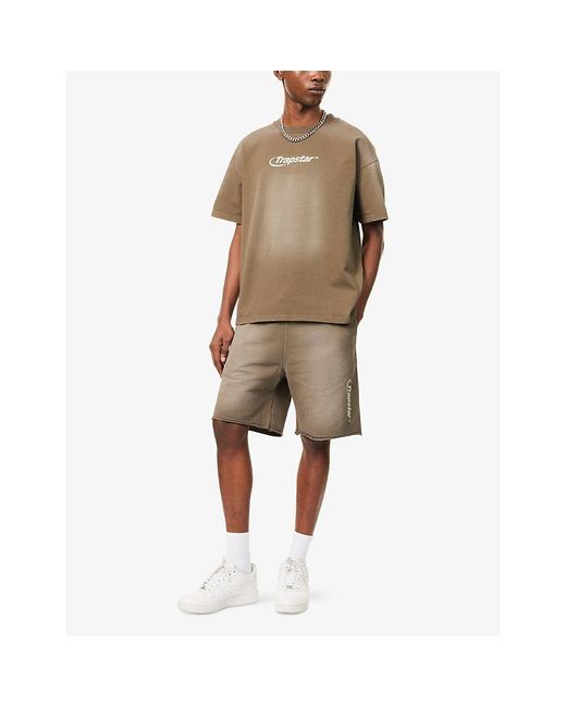 Trapstar Natural Hyperdrive Faded Cotton T-Shirt for men