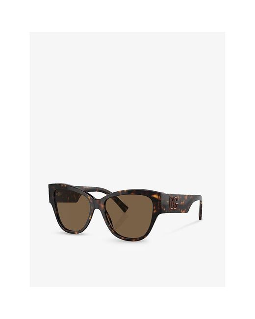 Dolce & Gabbana Brown Dg4449 Butterfly-frame Acetate Sunglasses