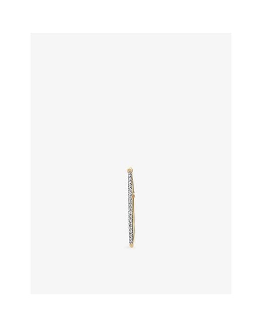Kismet by Milka Metallic Shimmery Equality 0.10Ct Diamond Hoop Earring